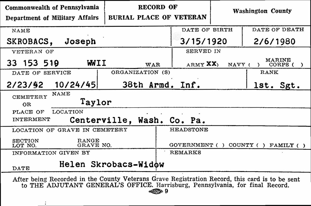veteran burial